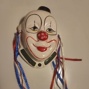 Red White and Blue Clown Mask Decoration